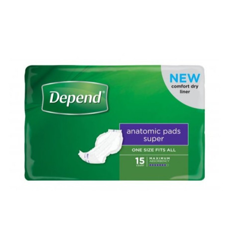 DEPEND Anatomic Pads - Super (15x4)