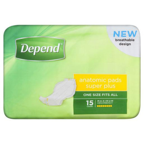 DEPEND Anatomic Pads - Super Plus (15x4)