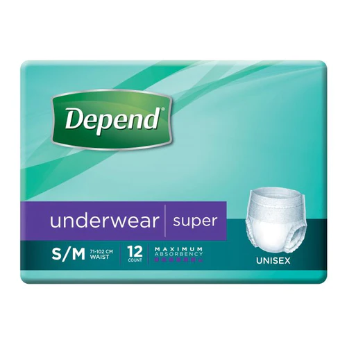 DEPEND Super Unisex Underwear Med