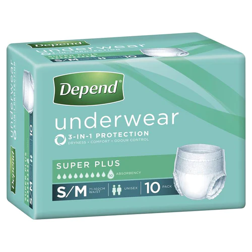 DEPEND Super Plus Unisex Underwear Med