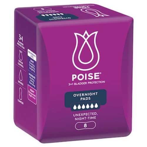 POISE Overnight Pads 8x4