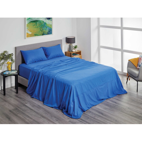 PROTECT-A-BED Fusion TENCEL Flat Cobalt Double 